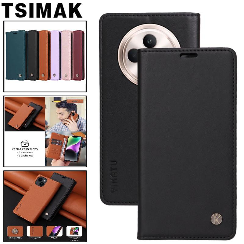 Leather Phone Case For OPPO Reno 12 FS 10 11 F Reno11 Reno12 11F 12F 12FS 4G 5G Cover Strong Magnetic Flip Wallet Protect Coque