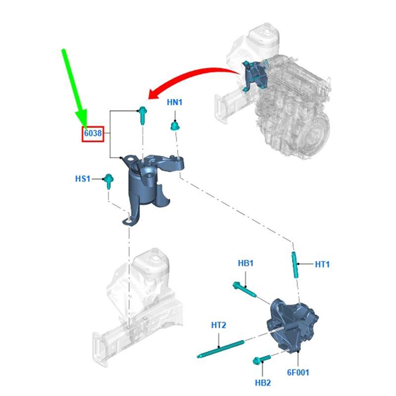 Front Right Engine Mount Support Bracket For Ford B-Max Fiesta Vi 1.25 1.4 1.6 519602 8V516F012AJ 1526662 1536950 Parts