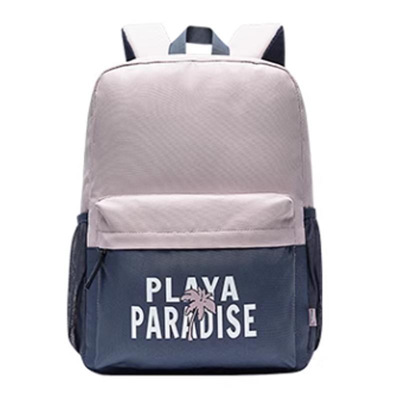 New Anta Life Collection Polyester Backpack Unisex Light Purple Pink & Hidden Gray Blue 192528151-3