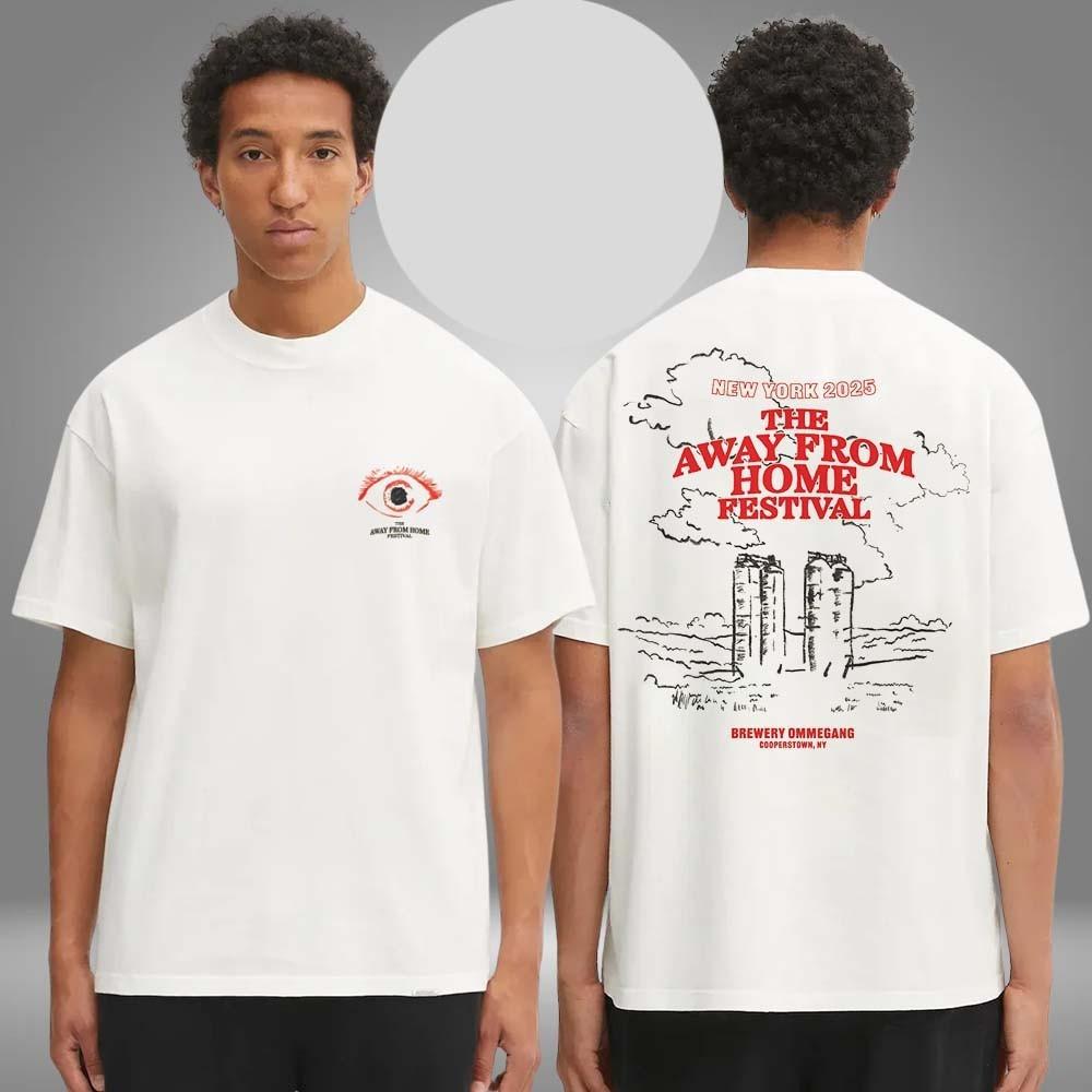 The Away From Home Merch Festival Two Sided Unisex T-Shirt All Size S-4XL Fan Gi L