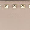 VALENTINO GARAVANI rockstud small wallet Bi-Fold Wallet WW2P0P39BOL beige Calfskin Women Used