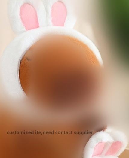 Dropshipping Robbing DogPlush Toy Stuffed Trick Capibara Black Masked Puppy Dog Plush Toys for Kids Birthday Gift for Boy