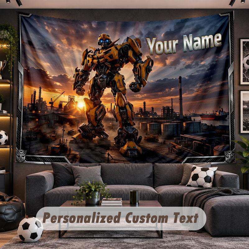 Wall Hanging Tapestry Custom NameTransformers Pattern Personalized Printed Fabric Wall Decor