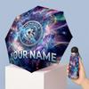 Manchester City Manual Five Fold 8 Rib Umbrella Support Custom Text, Lightweight Travel Umbrella