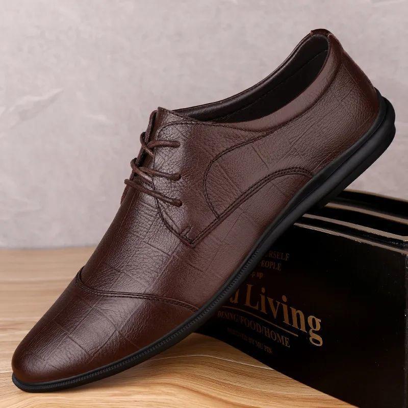 

Summer new products men s business casual shoes dress wedding shoes breathable lace-up casual shoes men 44