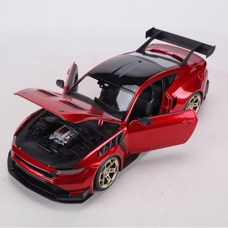 1:18 2025 Ford Mustang GTD Alloy Muscle Sports Car Model Diecasts Metal Track Racing Car Vehicles Model Simulation Kids Toy Gift