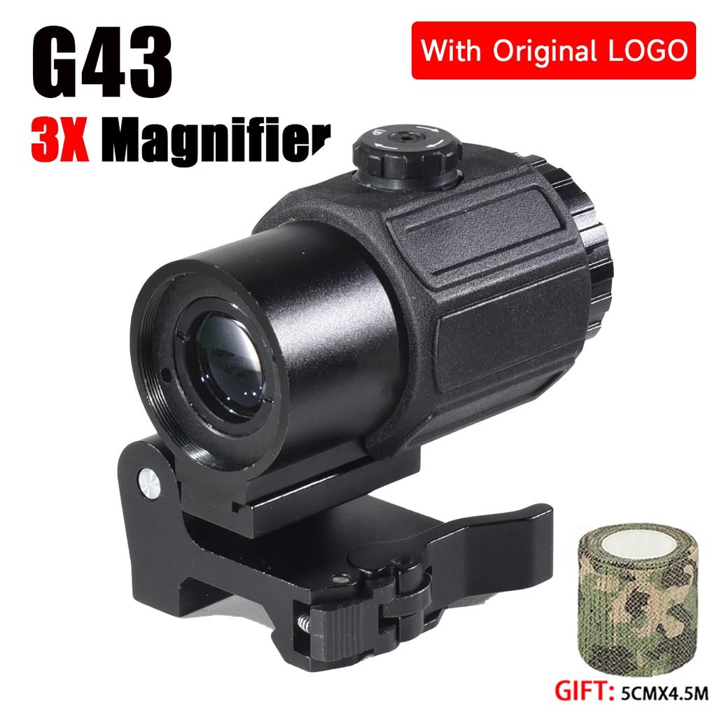 Eot**h G45 5X Magnifier Sight Scope G33 G43 3X Folding Side Flip Magnifiers Tactical Combo Hunting Amplify Adjustable Scopes