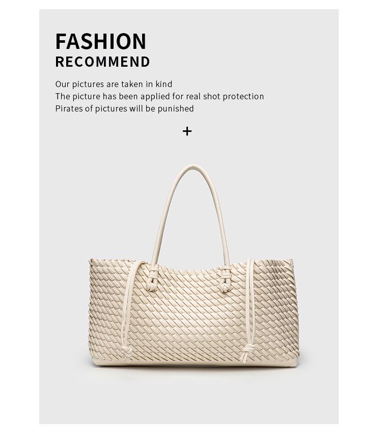 Za 2025 Women's High-End Woven Tote Bag: Fashionable Large-Capacity Handbag & Shoulder Shopping Bag