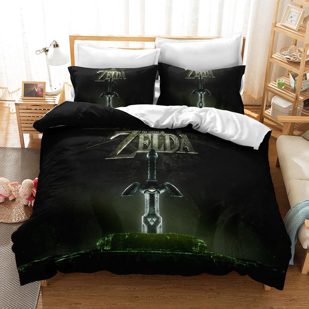 3D Digital Printing Three-Piece Quilt Cover Bedding The Legend Of Zelda