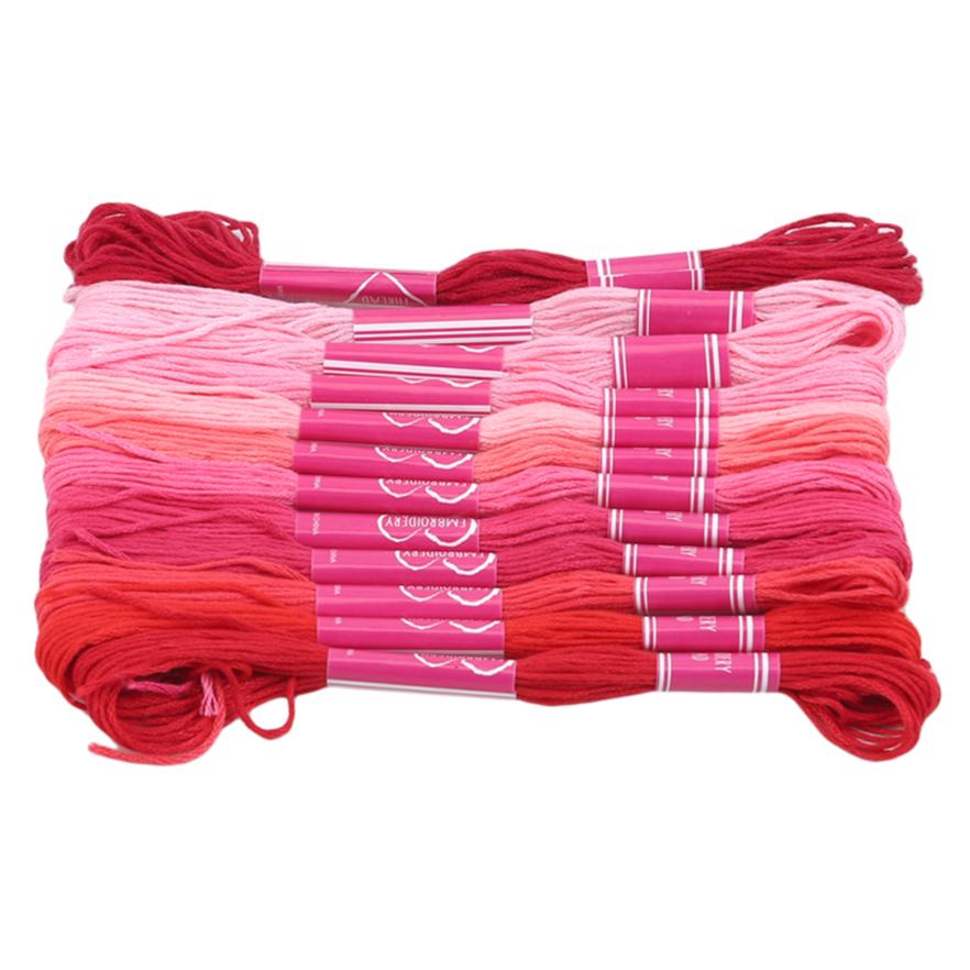 

Вышивка Мулине Градиент Вышивка Нитки Ремесла Skeins Home DIY Вышивка крестиком Нить