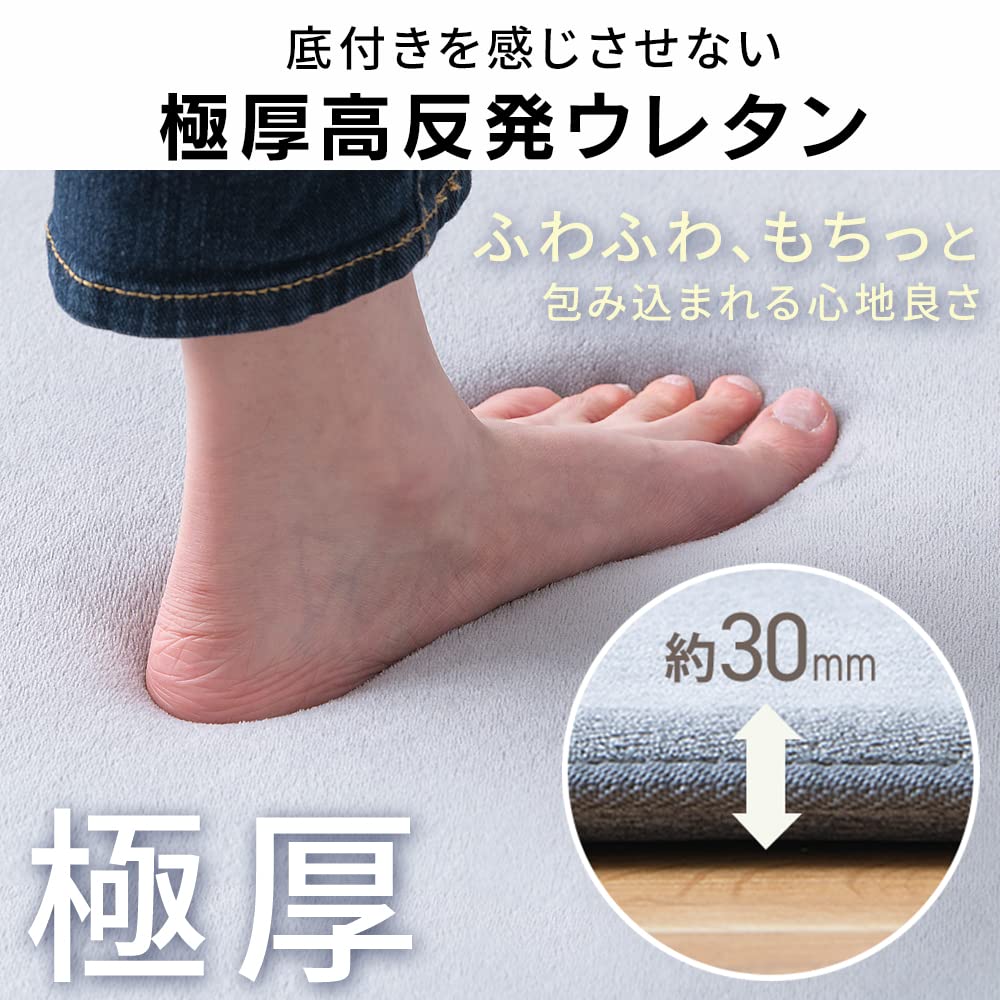 IRIS OHYAMA for Summer Cool to the La Cushion with Cooling Summer Cooling Navy [Reversible All-Season Comfort] Rug, Touch, 185x240cm, Rug, Reversible,