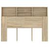 vidaXL Kopfteilschrank Sonoma-Eiche 140 x 19 x 103,5 cm