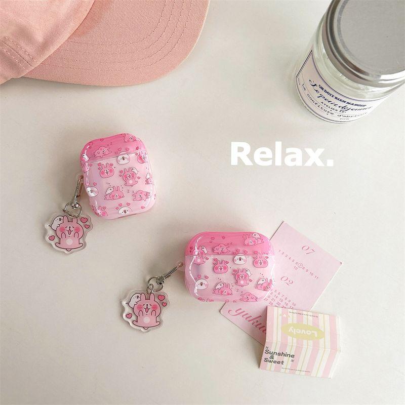 

Airpodspro Protective Case 3 Generation Apple Bluetooth Earphone Cover Airpods2 Earphone Case Generation One Or Two 4 Generation Headset Soft and Cute Apple Airpods Pro Kana Hera + pendant