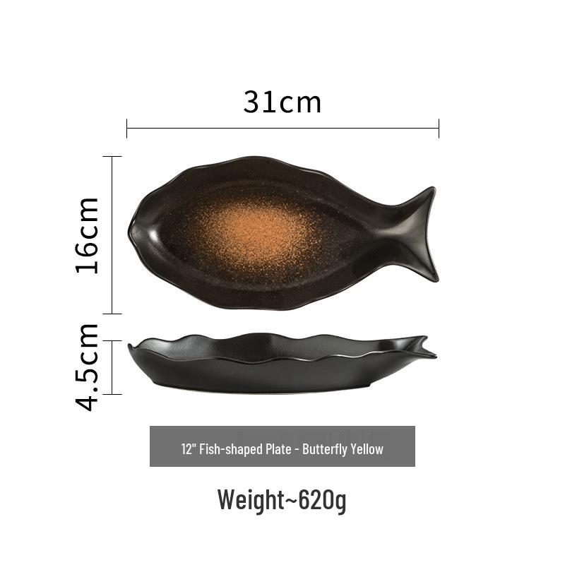 Kreative Keramik-Gedämpfte-Fisch-Platte - Große Gehackte-Pfeffer-Fischkopf-Platte für den Hausgebrauch