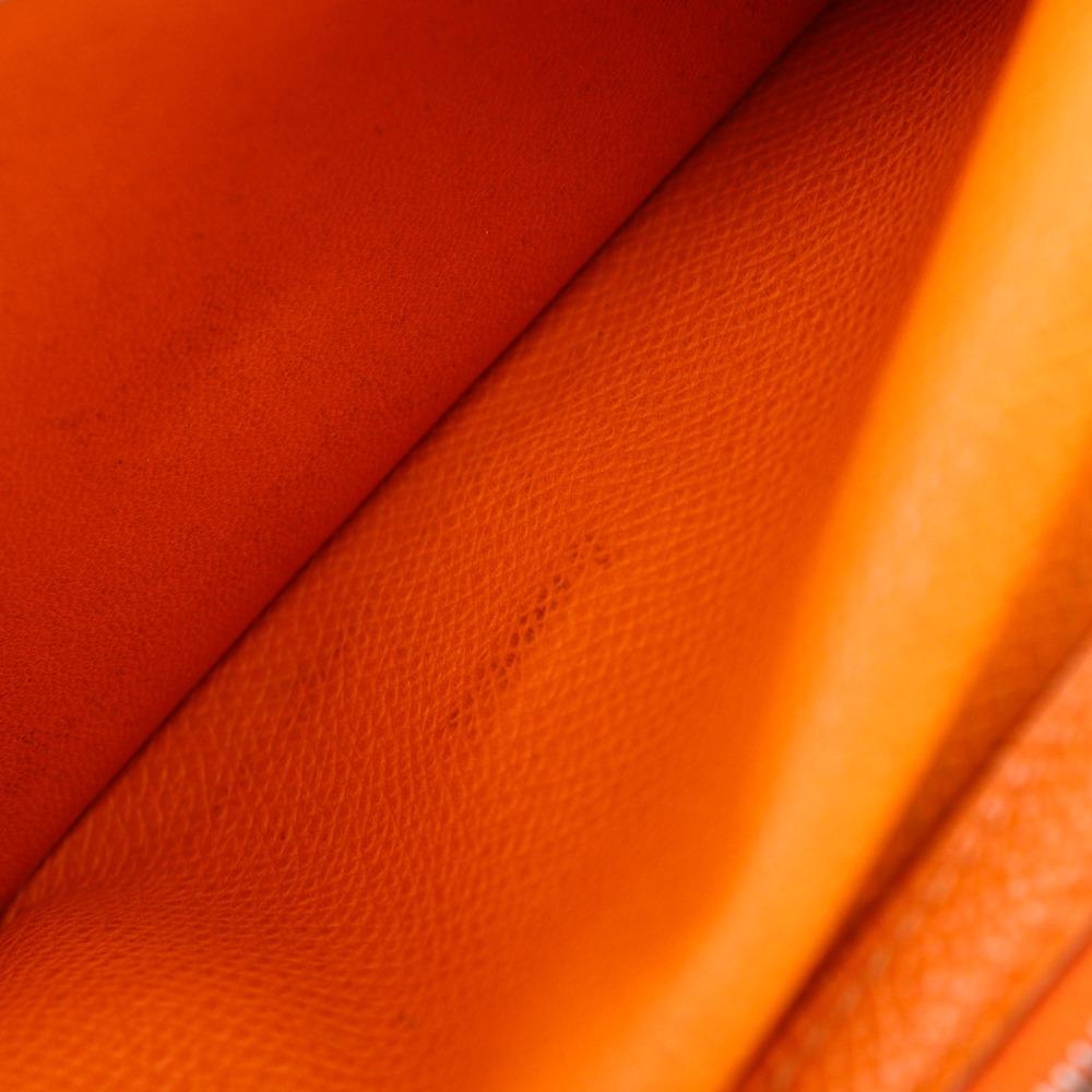 HERMES Baan classic Purse Orange / SilverHardware Epsom unisex Used