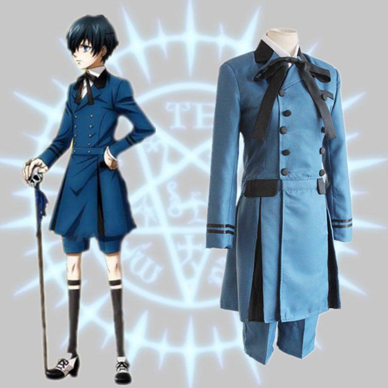 Black Butler Ciel Phantomhive Cosplay Costume Full Set Halloween Carnival Unisex