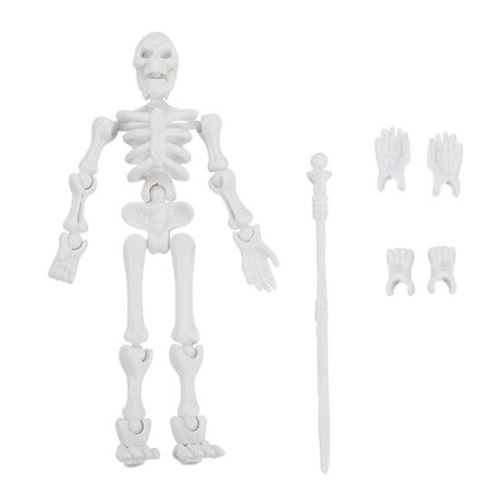 3D Printed Skeleton Action Figure Multi-Jointed Movable Articulated Skeleton Toy Collectible Desktop Decoration for Kids Artists Collectors