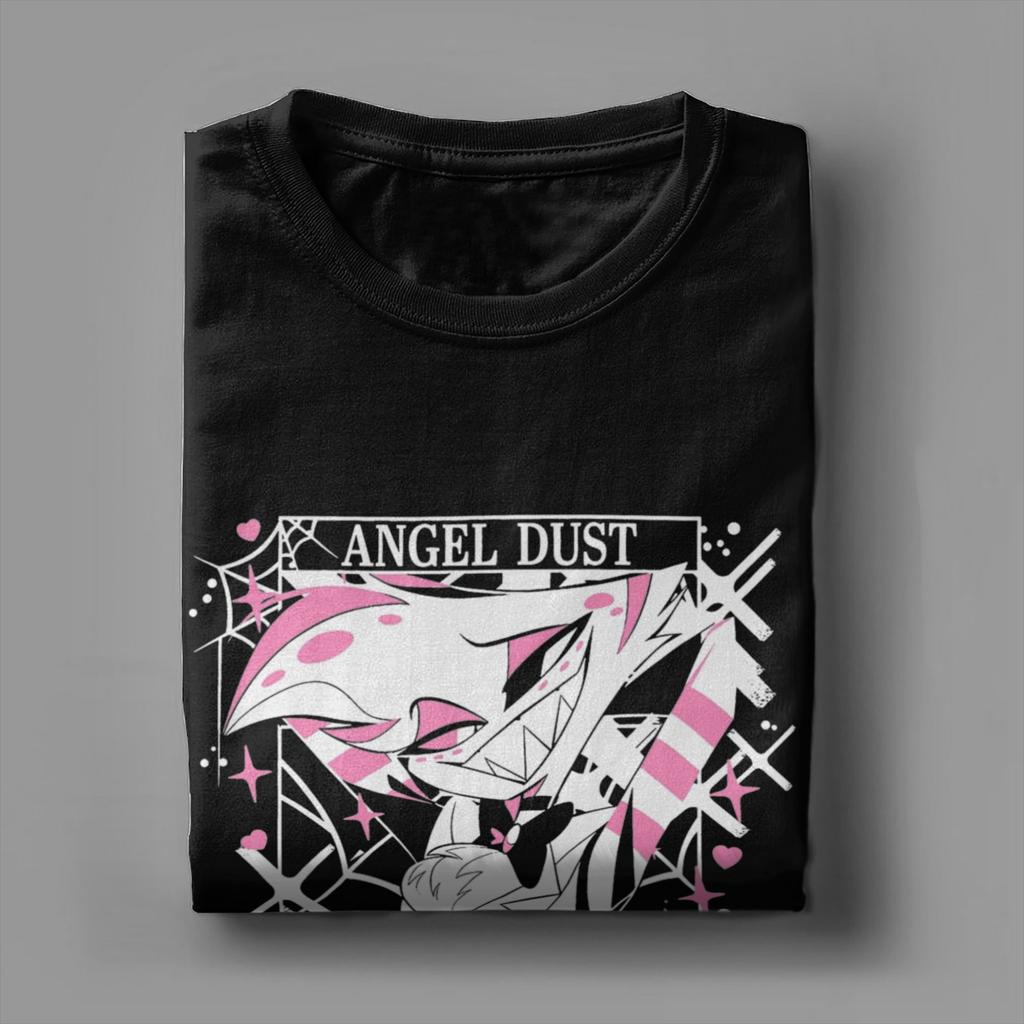 Cool Angel Dust Hazbined Hoteled T-Shirts Men Crewneck 100% Cotton T Shirt Short Sleeve Tees Gift Clothes