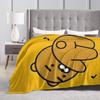 K-Kakaos F-Friends Hello! Ryan Flannel Blanket Funny Throw Blanket for Home Hotel Sofa 125*100cm Rug Piece,