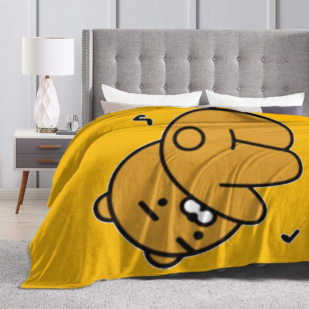 K-Kakaos F-Friends Hello! Ryan Flannel Blanket Funny Throw Blanket for Home Hotel Sofa 125*100cm Rug Piece,