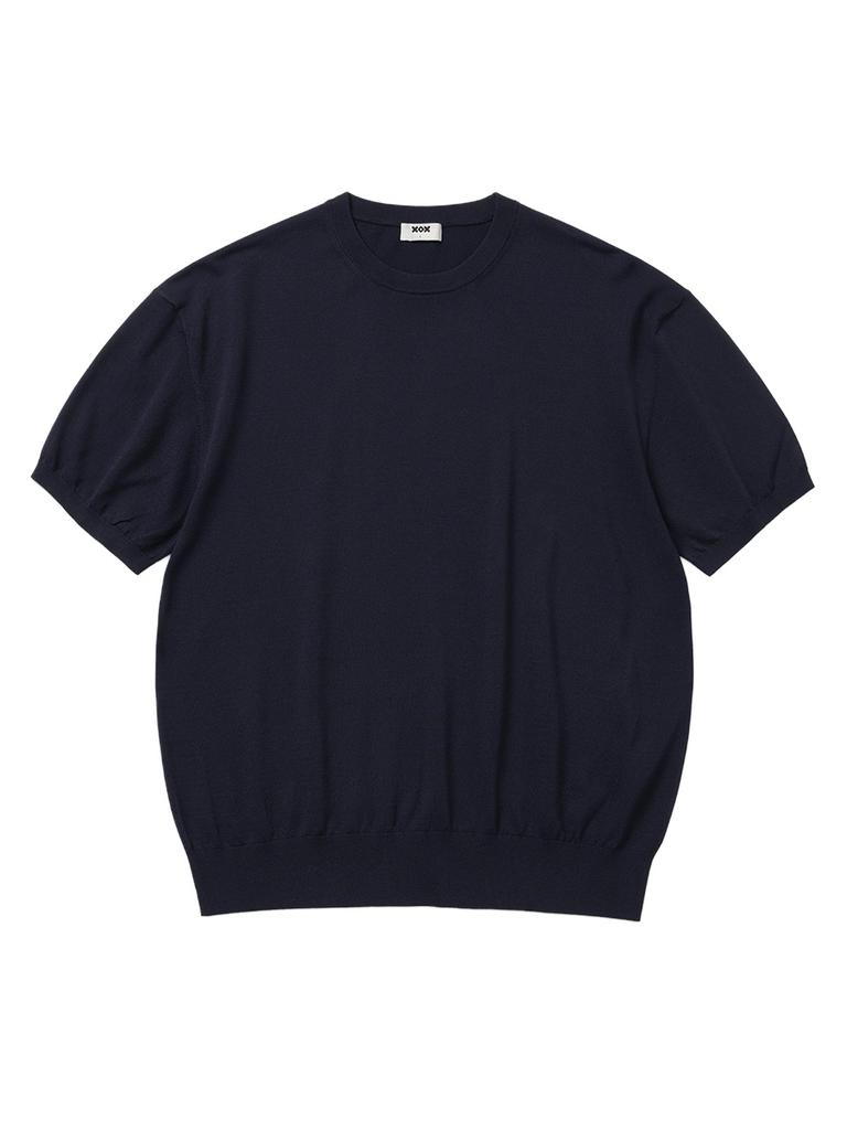 XOX Basic Cool Round Crop Short Sleeve Knit (6 Colors)