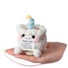 Handmade Crochet Food Doll - Emotional Support Positive Energy Pizza Dumpling Desktop Ornament for Office Home Christmas Gift