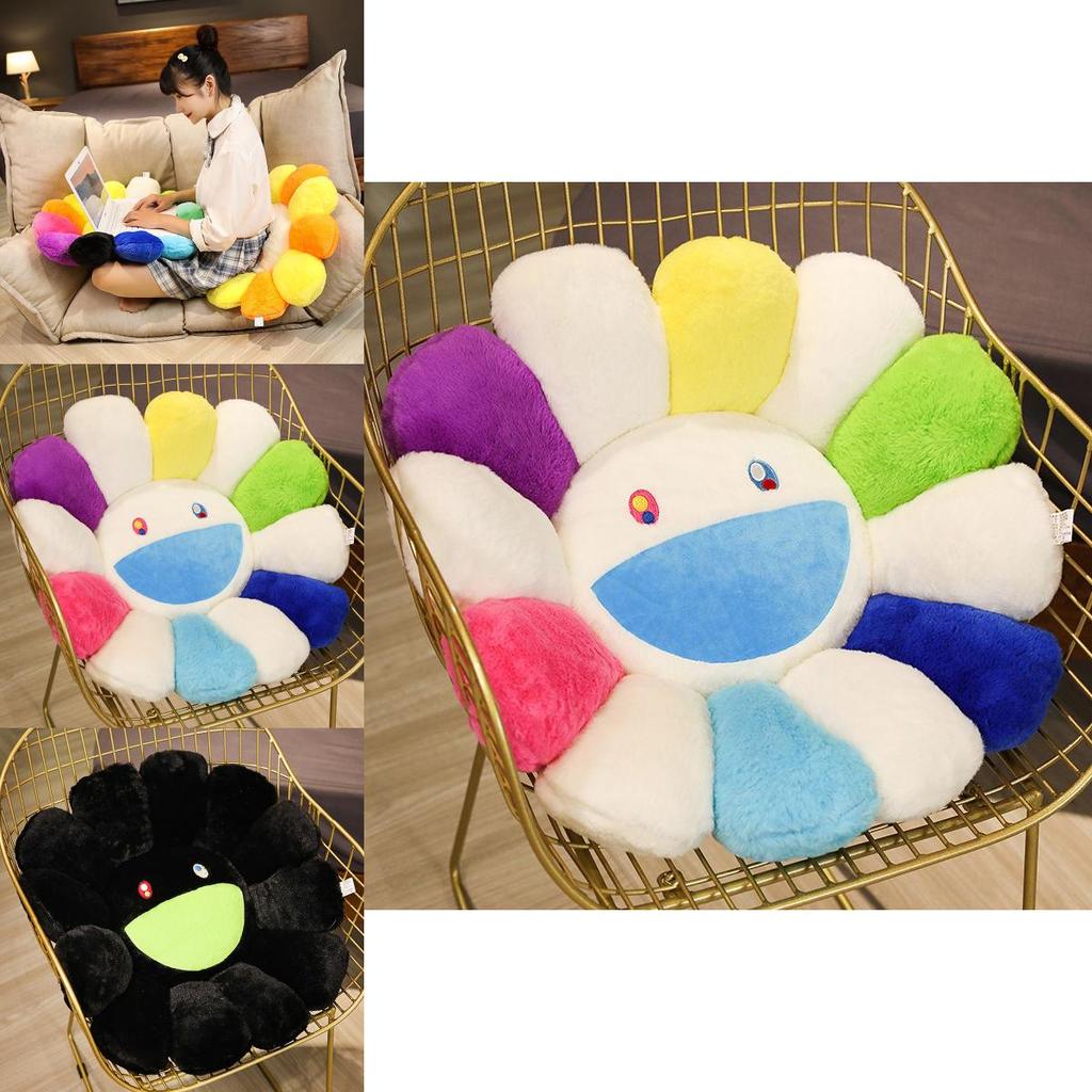 Joyful Takashi Murakami Rainbow Flower Pillow Plush Colorful Stuffed Toy Ideal For Gifting