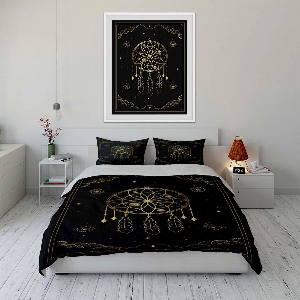 Dreamcatcher Design Black Bedding Set Bedding set (1 duvet cover, 2 pillowcases, duvet not included)