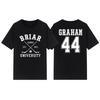 Briar University Graham 44 Hockey Zweiseitiges T-Shirt Briar U Hockey Romanze Tee Unisex Kurzarm T-Shirt Buchliebhaber Geschenk Shirt