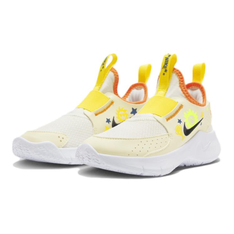 Nike Flex Runner 3 Slip Resistant Abrasion Resistant Low Top Kids' Running Shoes Light Yellow Kids' HM3719-101