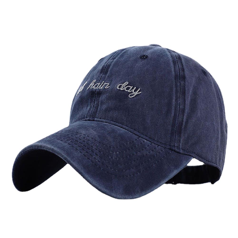 Baseball Cotton Wash Stitching Stitched Embroidered Alphabet Day Hair Bad Fashionable Trendy Caps Hip Hop Urban Street Style Outdoor Adjustable Trendy