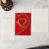 Luxury Wedding Invitation Card with Heart Design and Envelope, Printable Content Included