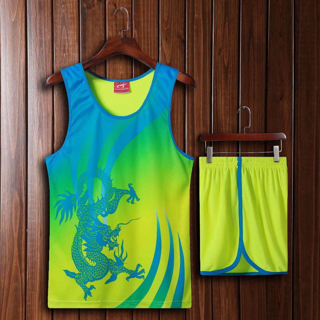 

Форма для соревнований по гребле на лодках-драконах: Мужской и женский спортивный тренировочный костюм для спринта, марафона и школьного медицинского осмотра Men s XL флуоресцентный зеленый