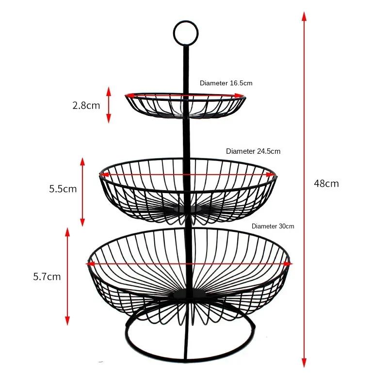 

Fruit Bowl, 3-Tier Fruit Basket Large Fruit Stand Holder for Kitchen, Kitchen