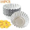 10PCS/set Reusable Cupcake Egg Tart Mold Cookie Pudding Mould Multifunctional Nonstick Cake Baking Cups Baking Mold Pastry Tools