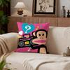 Cartoon P-Paul Frank Monkey Cushion Cover Cushion Cover Set 4Pcs 50X50 45X45 40X40 Pillowcase Decorative Sofa Home Decor