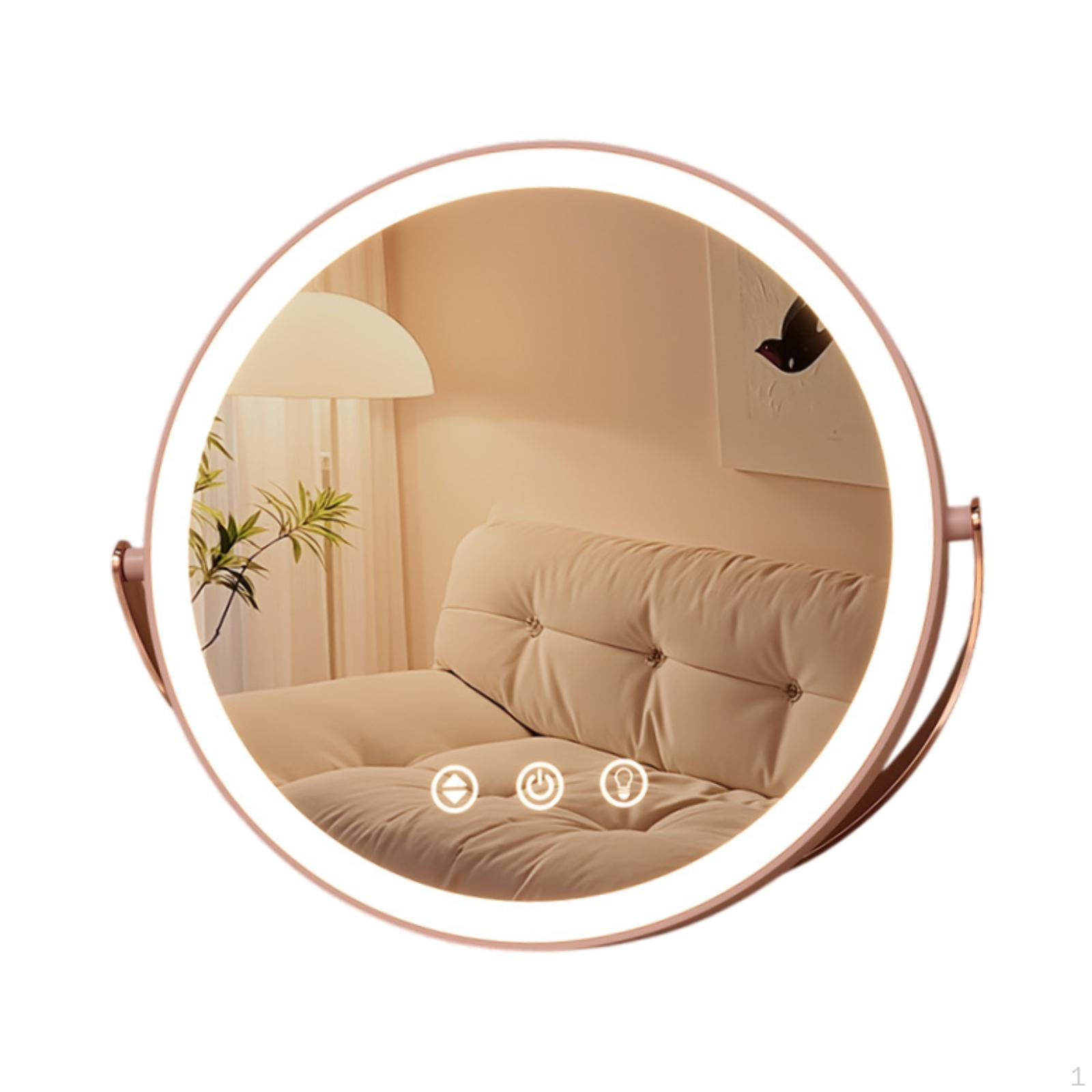 

Light up Mirror Practical Three Color Dimmable USB Charging Vanity LED Cosmetic for рожевий
