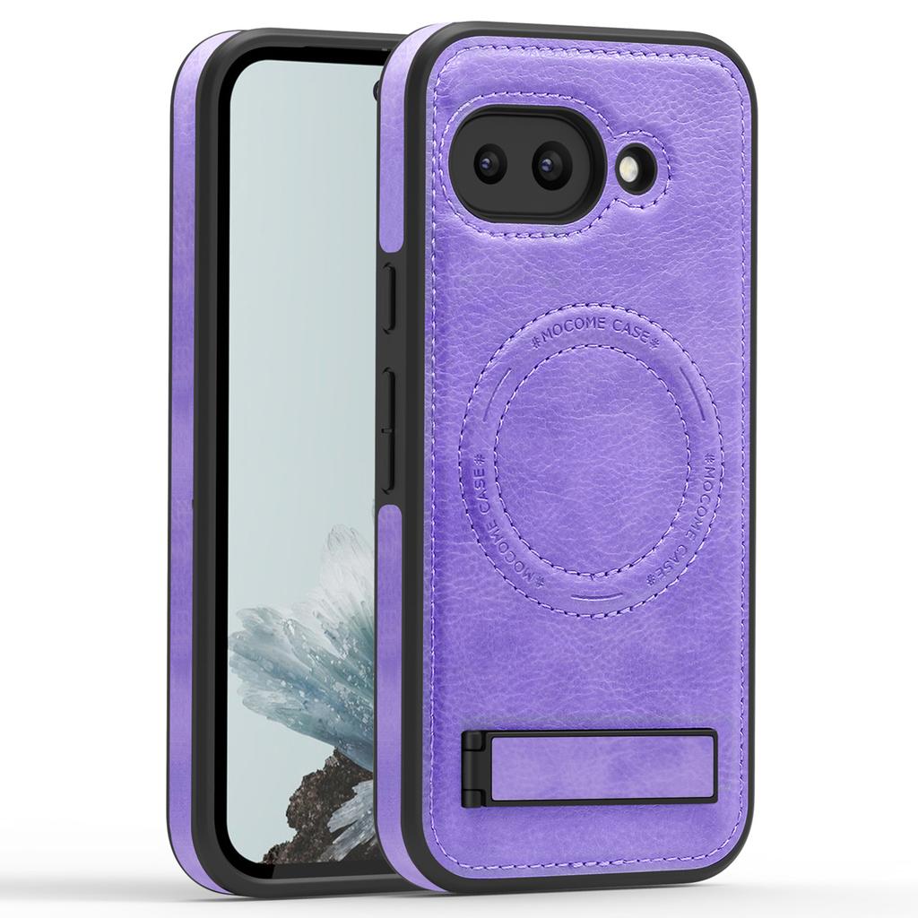 Für Google Pixel 9a Hülle Kompatibel mit MagSafe Ständer Leder Handy Rückseite