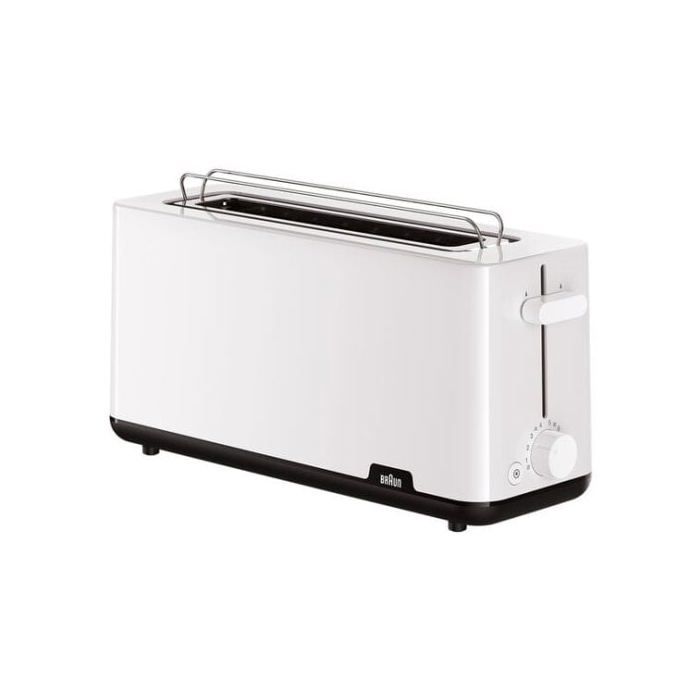 Tostador Braun HT1110WH 2 rebanadas 1030W Blanco ranura 25cm control giratorio