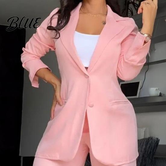 Spring Autumn Suit for Women Women's Two Piece Business Outfit Casual Blazer Jacket And Plus Size Wide Leg Dressy Pants Set Formal Office Work