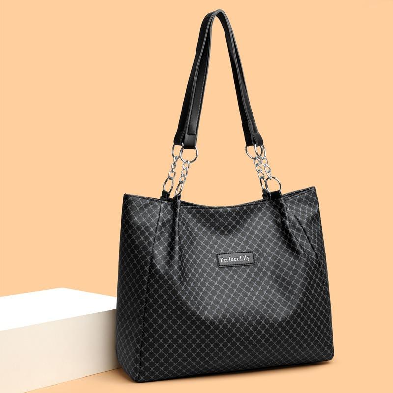 Spring and Summer New Printed Retro Casual Large-capacity Tote Bag Daily Shoulder Bag Underarm Bag Women's Bag