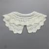 Japanese Kids Girls Fake Collar Shawl Scarf Hollowed Knitted Flower Vintage Shoulder Wrap Decorative Half Shirt Capelet
