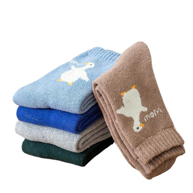5 Paires de Chouchous pour Dames Nouvel Automne et Hiver Animal Cartoon Chouchous Épaissis Chauds en Laine de Lapin Chaussettes Tubes