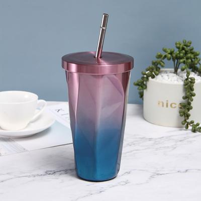 Stainless Reusable Cup Coffee Good Teaware Thermos for Coffee To Go Thermal Mug Espresso Cups Cup With a Straw Drinkware Tea Lid