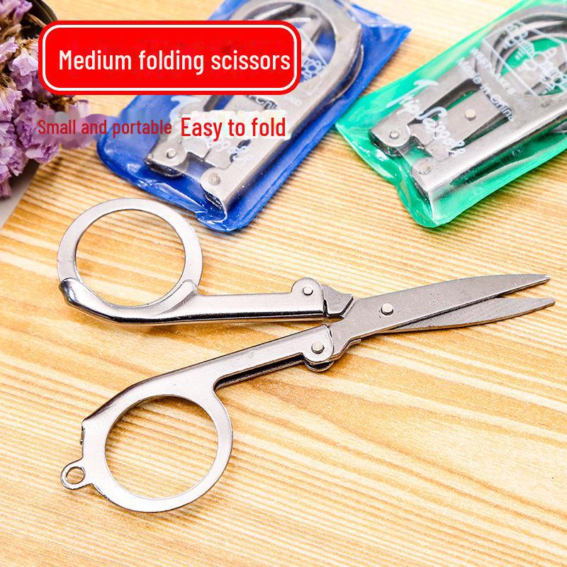 Compact Folding Travel Scissors - Mini Portable Student Stationery Tool