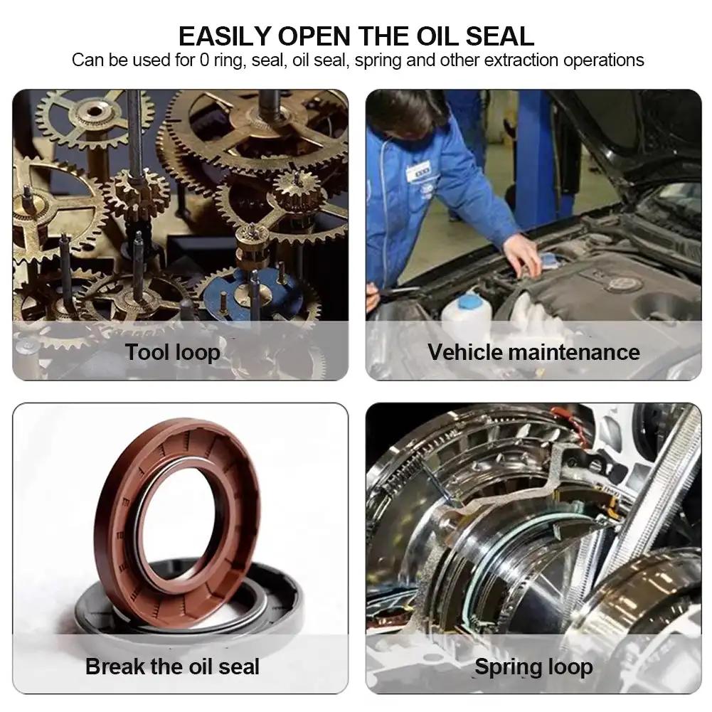 4Pcs Car Oil Seal Screwdrivers Auto Oil Seal O-Ring Seal Gasket Pick Puller Remover Car Repair Tools Pick Hooks Tools