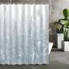 1pcs Floral Pattern Print Home Bathroom Decor with Hooks Polyester Fabric Shower Curtain Easy To Install Ready