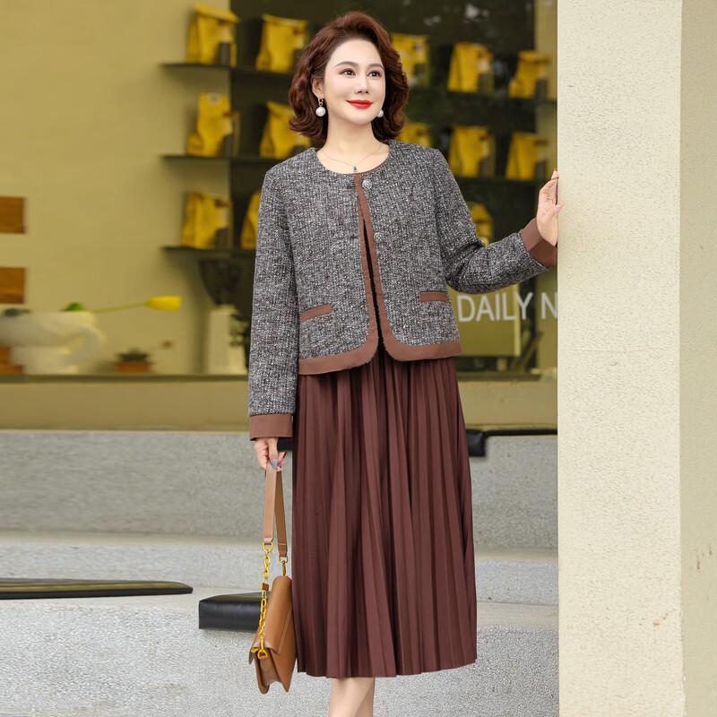 Xiao Fu J251H1322 H-Line Pleated Midi Skirt