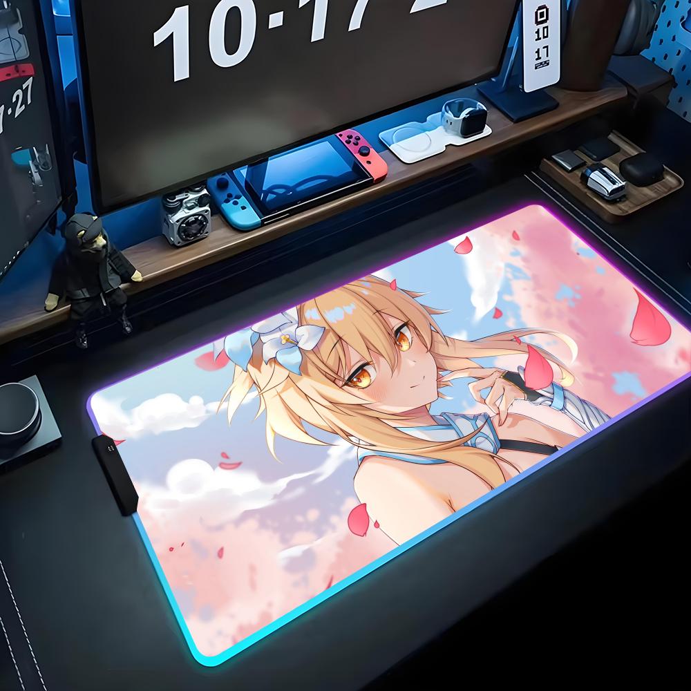 lumine Mouse Pad RGB Gaming Mousepad Big LED Pad PC Desk Mat Luminous Mouse Pad Large Keyboard Mats Table Rug With Backlit
