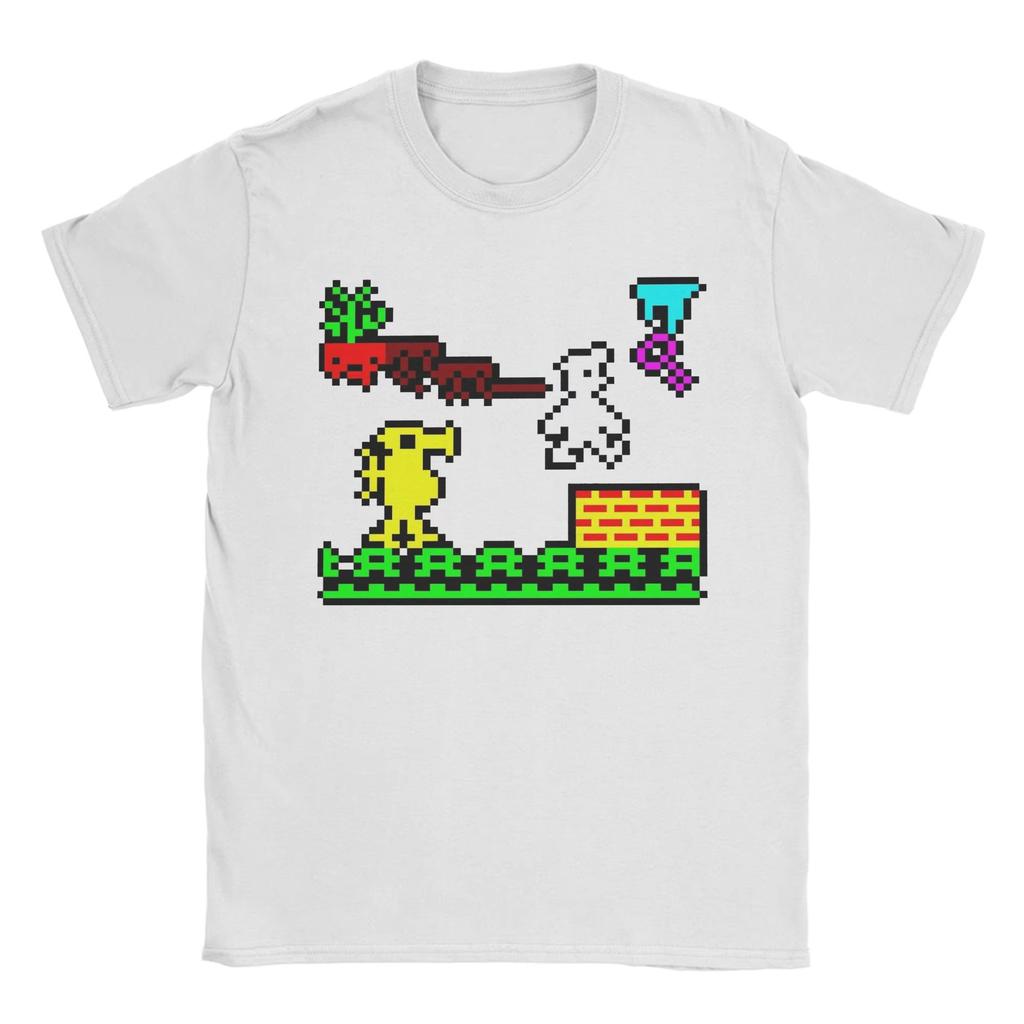 2025 Vintage Sinclair ZX Spectrum Manic Miner T-Shirts Men Crew Neck Pure Cotton T Shirts Short Sleeve Tees Plus Size Clothing